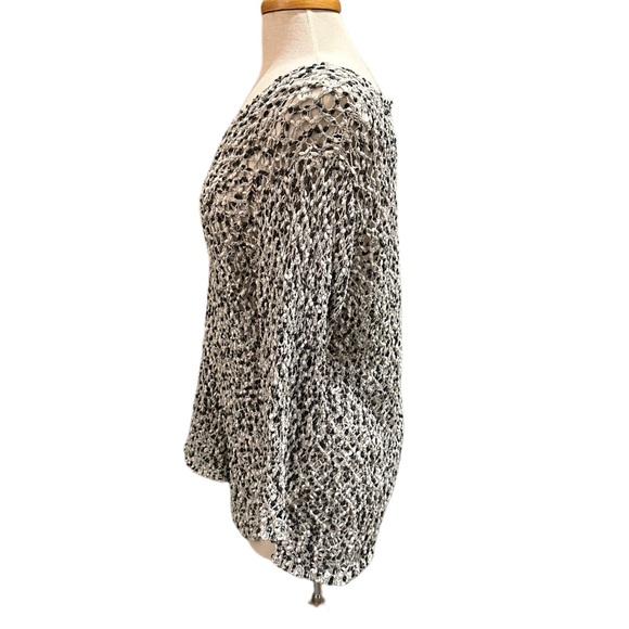 J. Jill Waffle Knit Women’s V Neck Long Sleeve Sweater Size Large - Picture 4 of 9